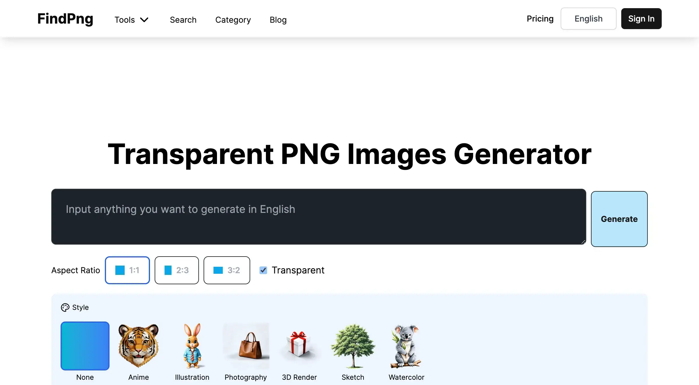 FindPng - Kostenloser Online-AI-PNG-Erzeuger, Hintergrundentferner